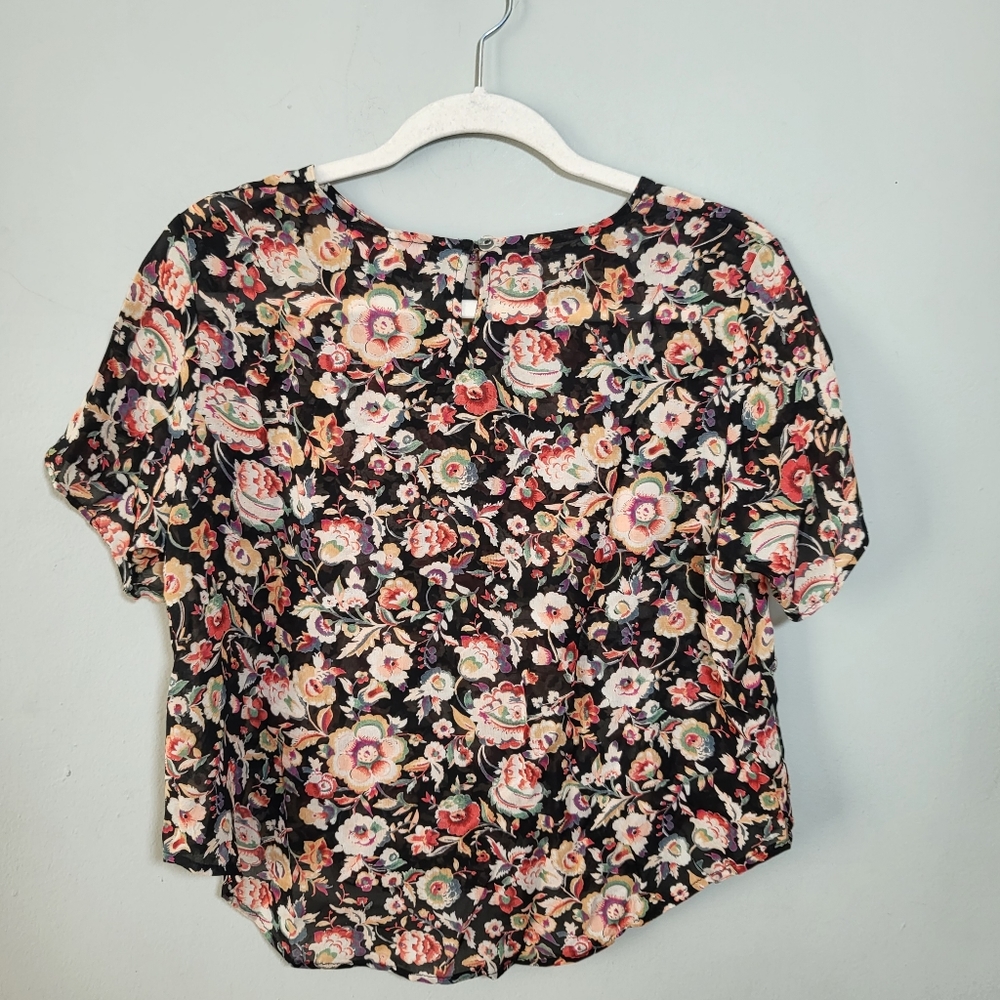 OTIS & MACLAIN Blouse | size Small | Vintage Style | Retro Floral Hyperfeminine